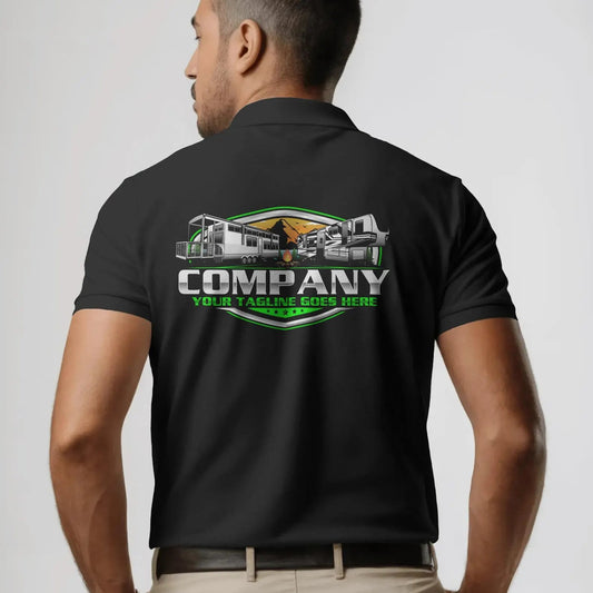 RV Park Logo: Fully Editable, Fifth Wheel Park Model Camper Design