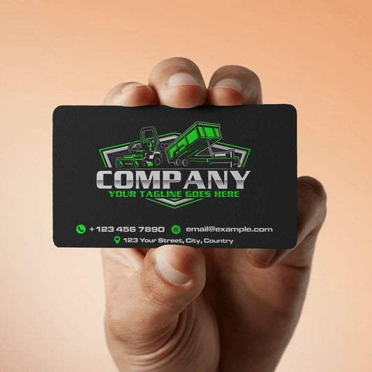 Lawn Mower Dump Trailer Logo Template – Hauling Landscape SVG AI EPS PNG Editable Vector Design