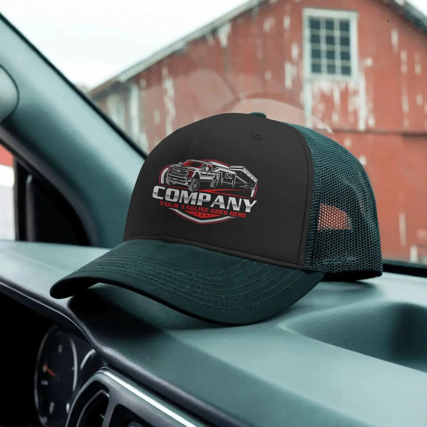 Pickup Truck Gooseneck Dump Trailer Logo