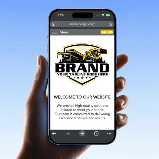 Skid Steer Loader, Dump Trailer logo Template