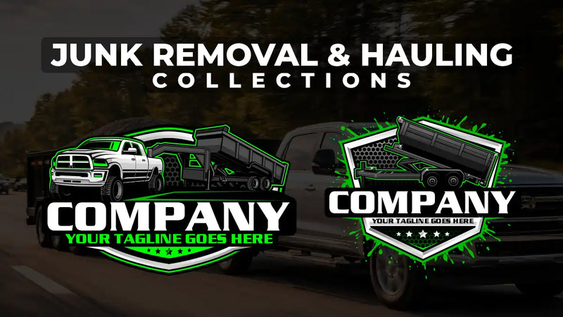 junk removal logo, hauling logo, waste management branding, cleanup service logo design, hauling logo svg ai eps png