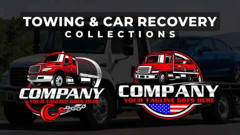 towing logo, tow truck logo, car recovery branding, roadside assistance logo design, recovery logo svg ai eps png