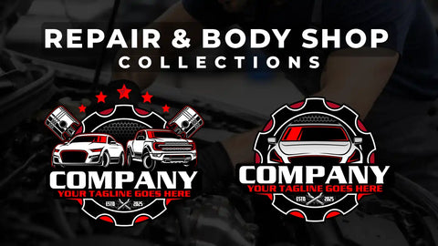 auto repair logo, mechanic garage logo, car service branding, body shop logo design, automotive workshop logo svg ai eps png