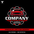 Professional auto repair and mechanic garage logo template in EPS SVG PNG formats