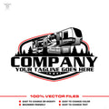 Fifth wheel logo template for camper RV dealer business in SVG AI EPS PNG editable vector format