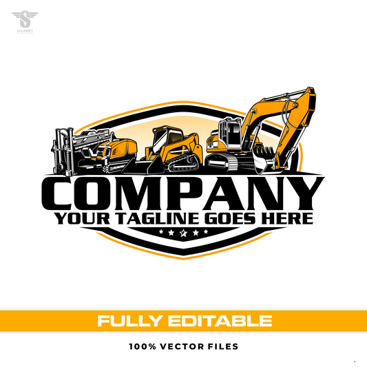 construction equipment logo svg
excavator logo template
skid steer logo design
drilling hdd logo vector
industrial branding logo
