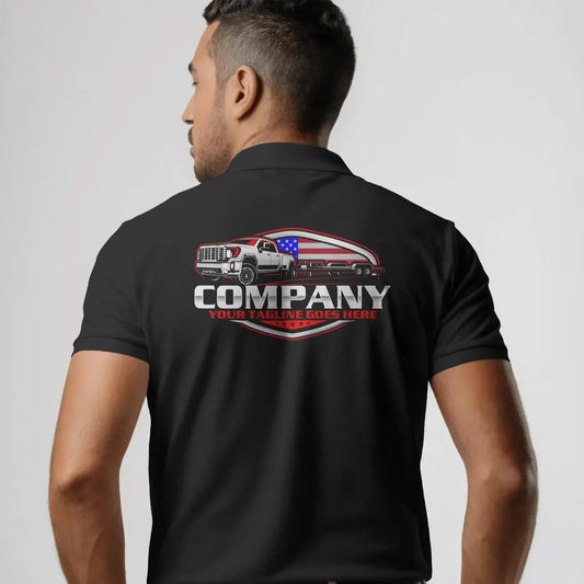 USA Hotshot Towing Logo Template – Bumper Pull Trucking Company SVG AI EPS PNG Editable Vector Design