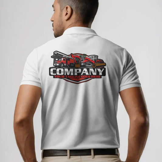 Skid Steer Forestry Truck Excavator Logo Template – Tree Service SVG AI EPS PNG Fully Editable Vector Design