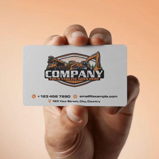 Skid Steer Concrete Truck Excavator Logo Template – Construction SVG AI EPS PNG Editable Vector Design