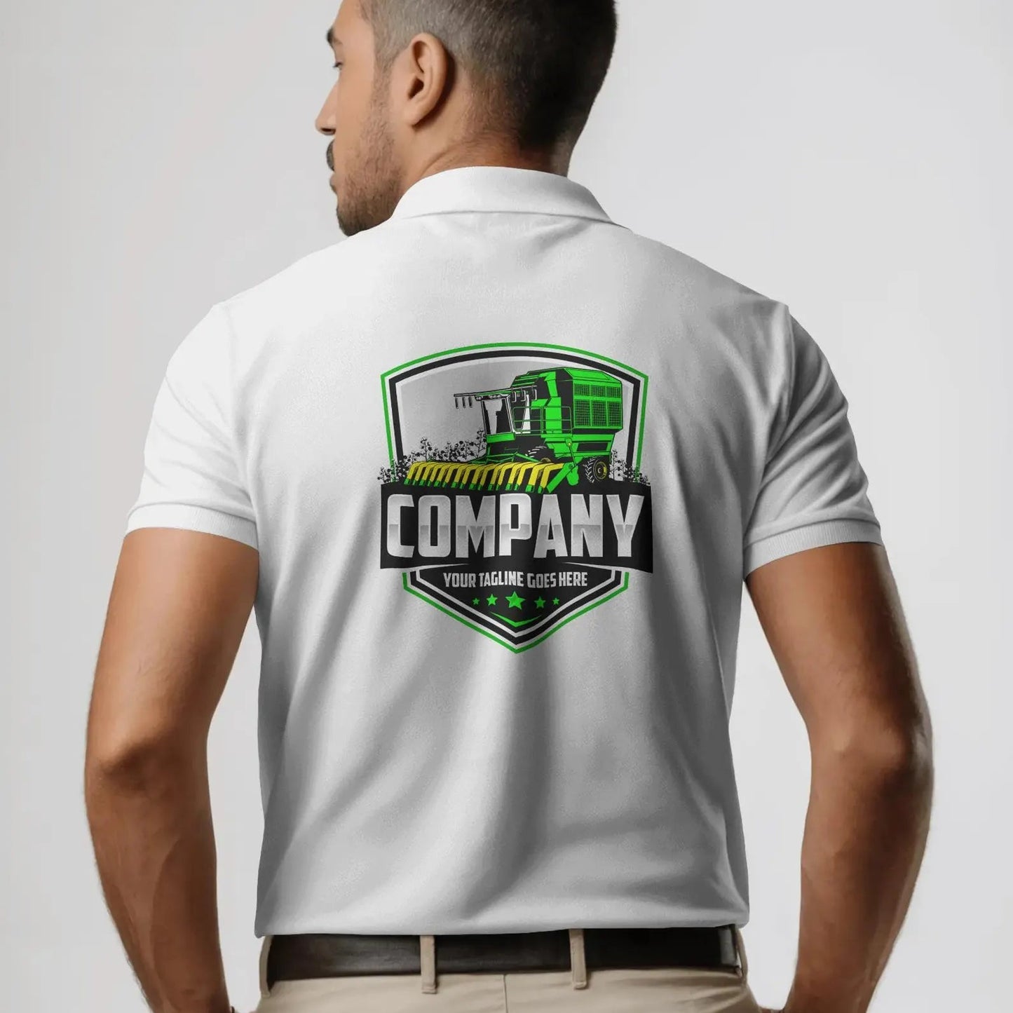 Cotton Stripper Logo – Farm Agriculture Machine