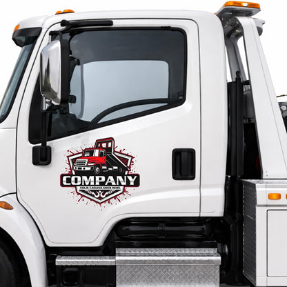American Flatbed Tow Truck Logo