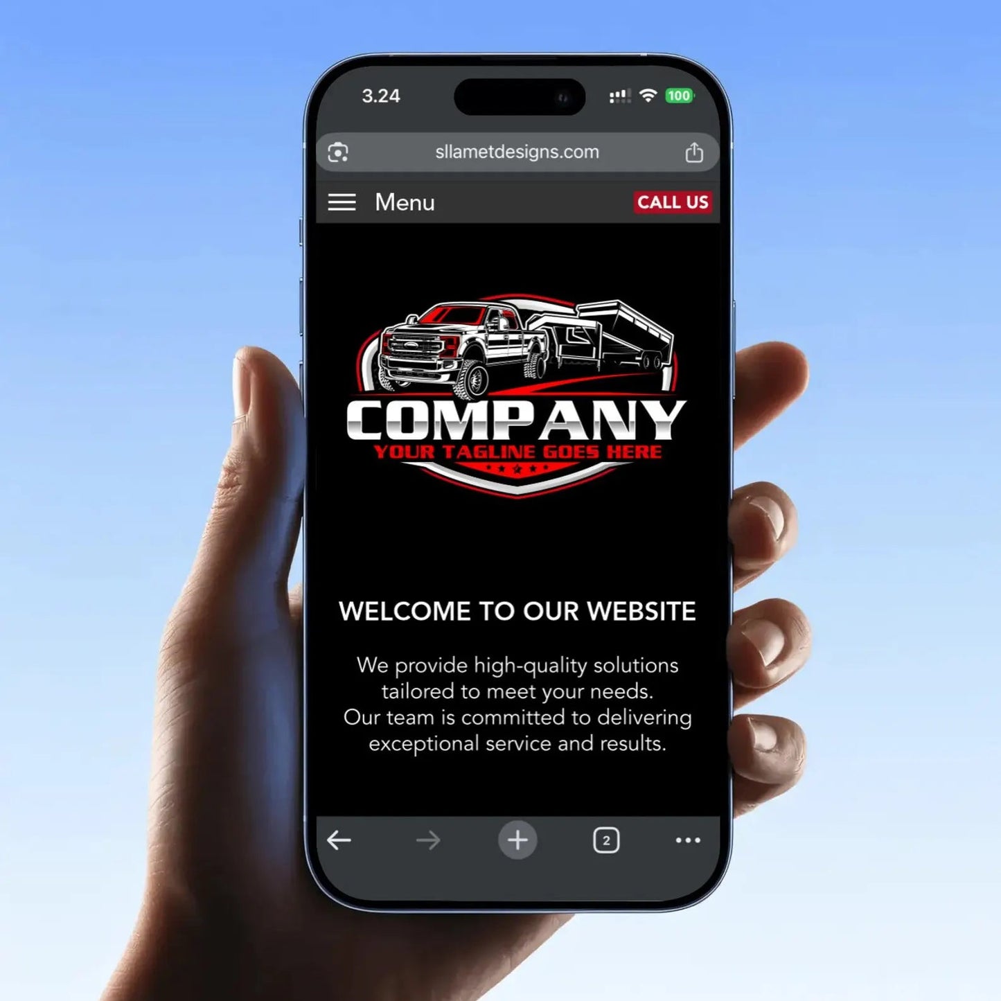 Pickup Truck Gooseneck Dump Trailer Logo