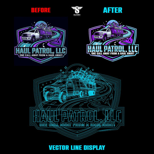 Convert AI Generated Logo to Vector: Redraw & Vectorize JPG png to SVG eps pdf