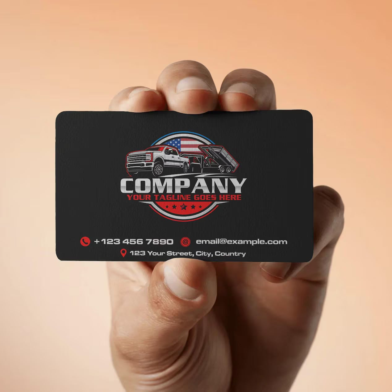 Pickup & Dump Roll-Off Trailer Logo