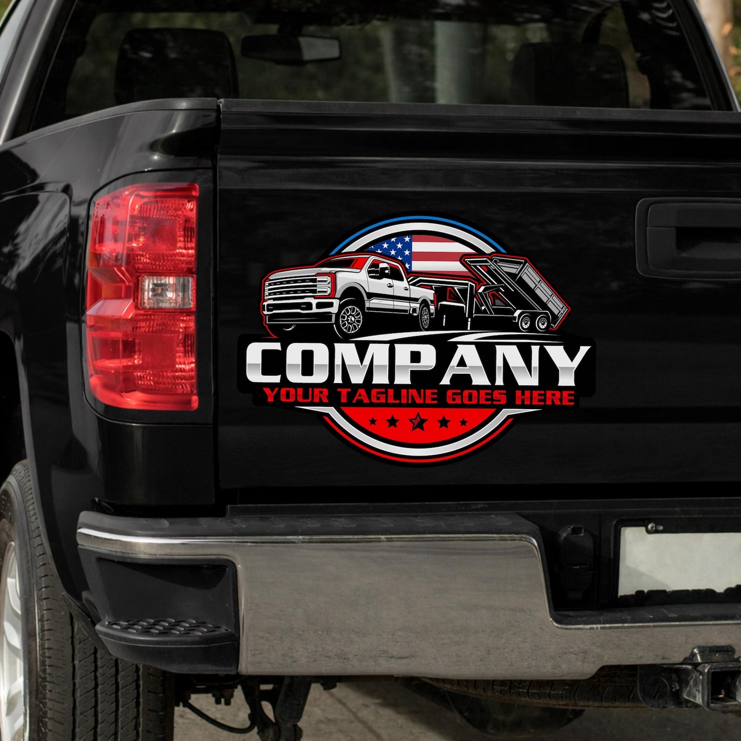 Pickup & Dump Roll-Off Trailer Logo