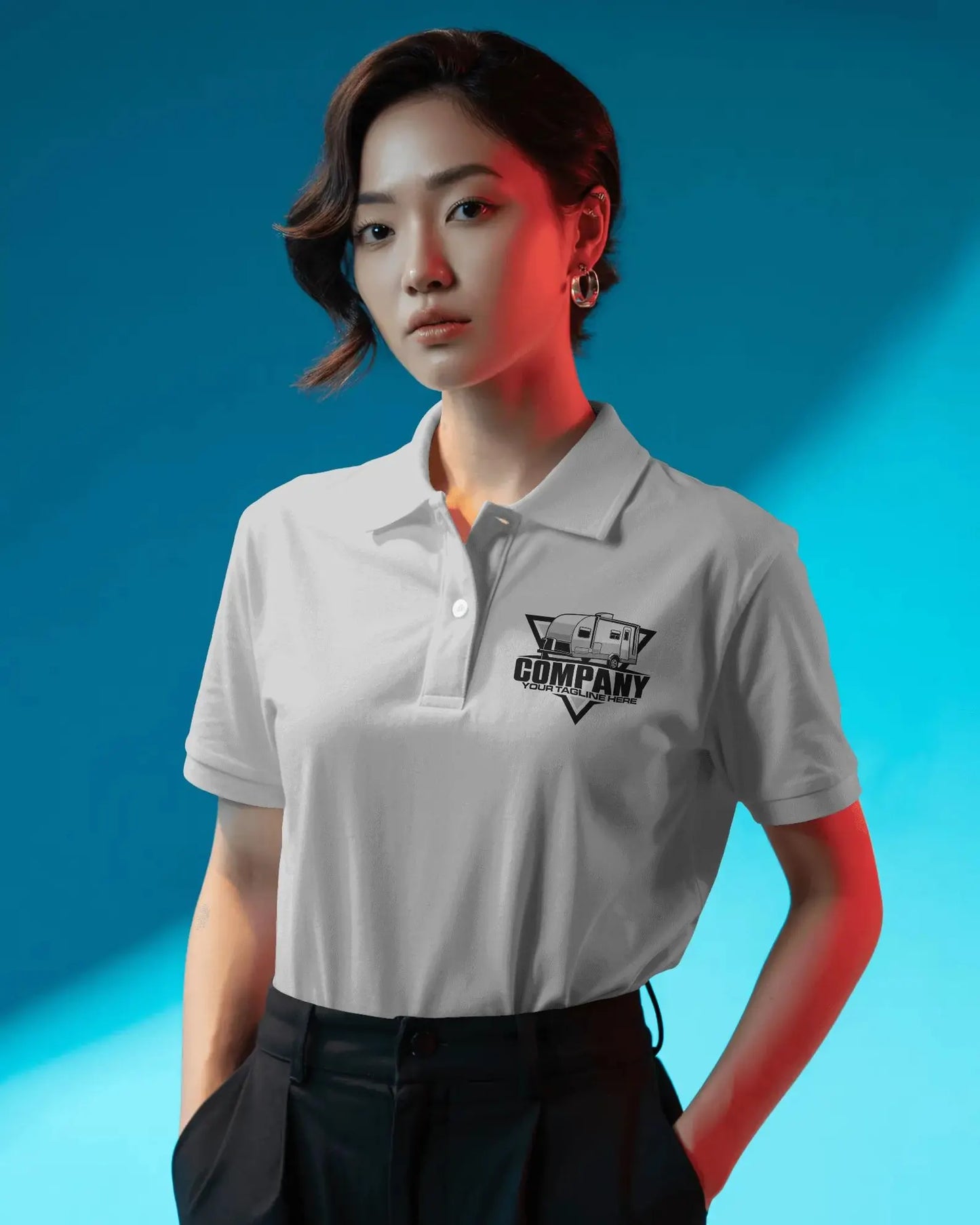 Travel Trailer Logo Template – RV Camper Rental Vector