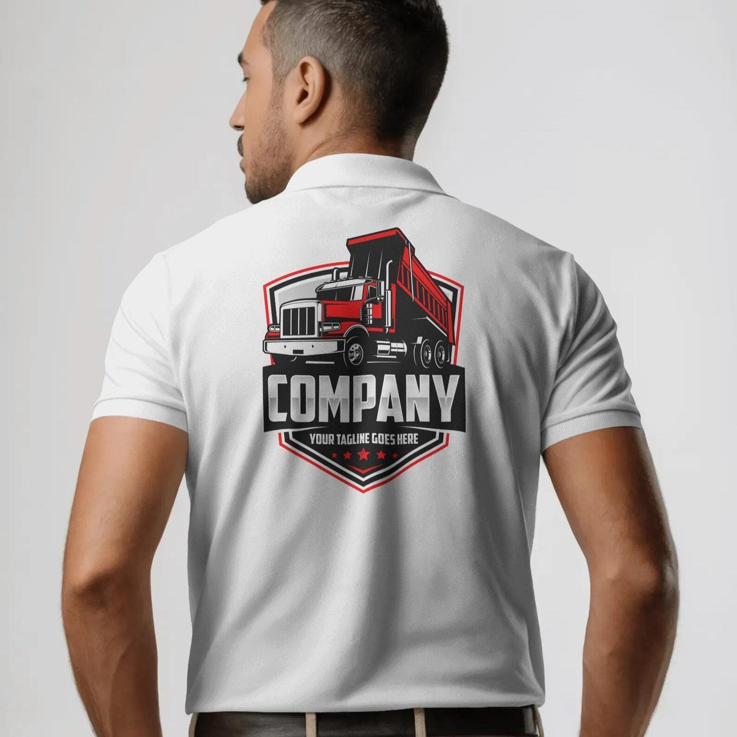 Dump Truck Hauling Editable Vector Design