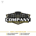 Real estate logo template for luxury property company building in SVG AI EPS PNG editable vector format